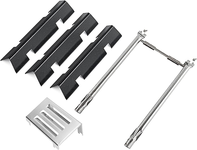 Grill Parts for Weber Spirit 2 Parts GS4 Spirit II 200 SER, Replacement Parts for Weber 7635 67045 69796 Flavorizer Bars, 69785 67024 Burner Tube, 69899 67278 Crossover Tube & 67060 Heat Deflector