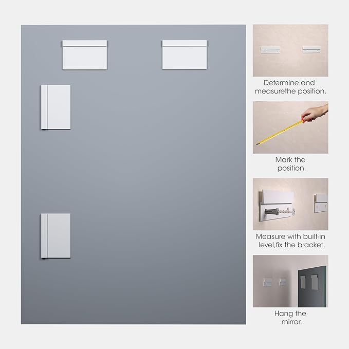 Hasipu Home Gym Workout Mirror 40" L x 30" W-1pc Large Full Length Mounted Full Body Frameless Mirror for Workout, Yoga, Garage, Bedroom, Dance
