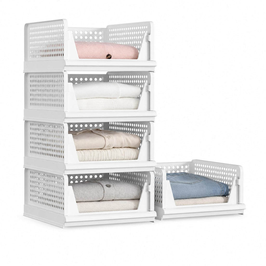 5 Pack Stackable Storage Bins (5 Count)
