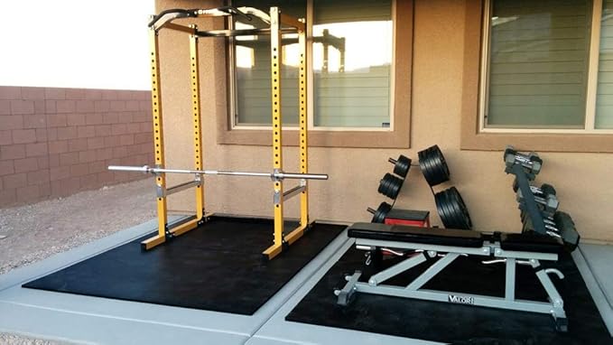 American Floor Mats - Horse/Stable Mats - Heavy Duty Stall Mats - Thick, Durable Rubber Flooring Solid Black 1/2" Thick - 3' x 4' Mat
