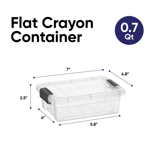 0.7 Quart Mini Clear Plastic Storage Container with Lid (24 Count)