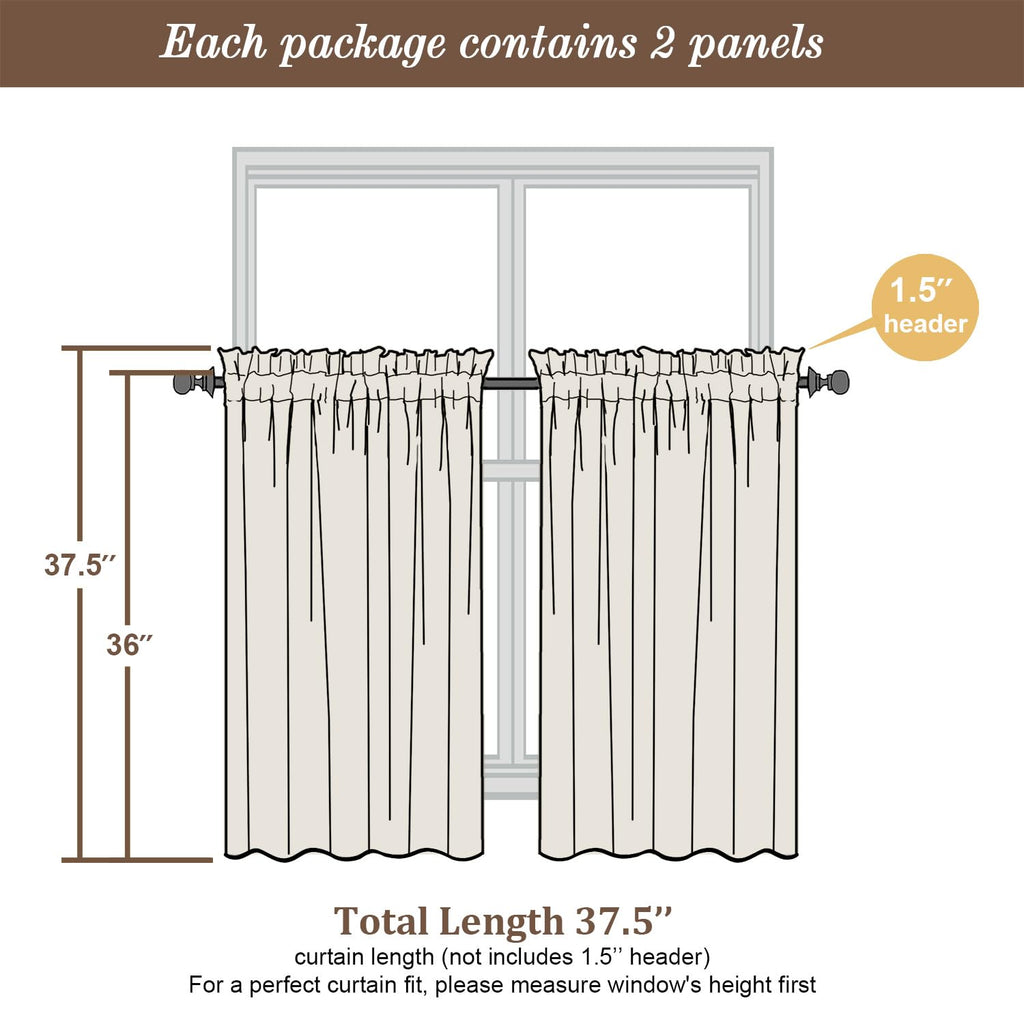 Sheer Curtains 36 Inch Length