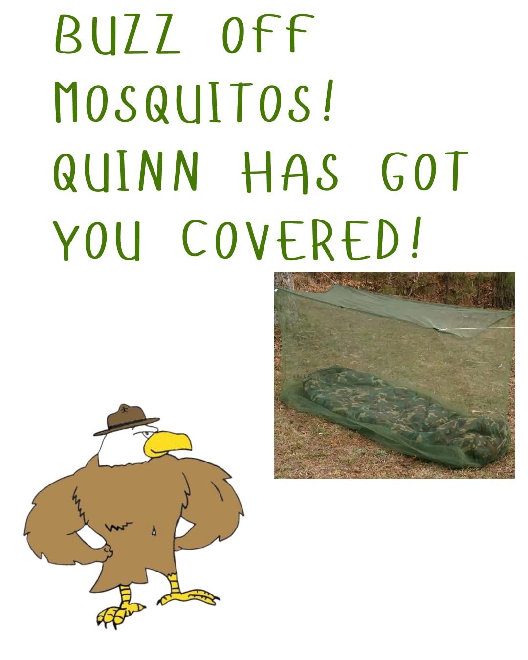 Mosquito Net- Military Green Portable Tactical Mosquito Netting for Camping – Completely Covers a Sleeping Bag, Bed or Cot