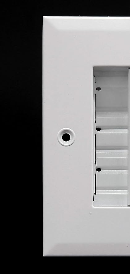 24" X 20" Adjustable AIR Supply Diffuser - HVAC Vent Cover Sidewall or Ceiling - Grille Register - High Airflow - White [Outer Dimensions: 25.75"w X 21.75"h]