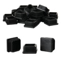 1-1/8" Square Tube End Cap Plastic Plugs Chair End Caps 1.1 Inch (28mm), 1 1/8 X 1 1/8 Tubing Plugs Furniture Sliders Glides Black (Fit 0.95-1.04" Square Tube Inner Size, 24pack) (24 Count)
