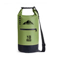 HEETA Waterproof Dry Bag Backpack with Zippered Pocket (Green, 10L)
