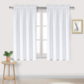 White Curtains 50% Light Blocking for Living Room 54 Inch 2 Panels (2 Count)