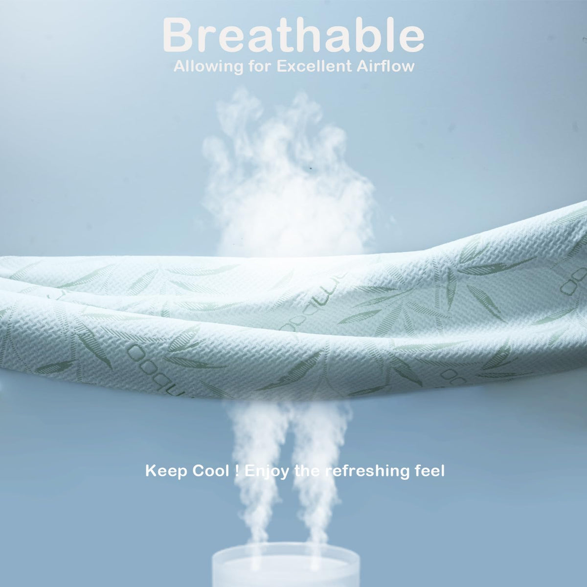 California King Mattress Protector Waterproof Mattress Pad Washable Bamboo Rayon Mattress Cover Breathable Noiseless Bed Protector 5"