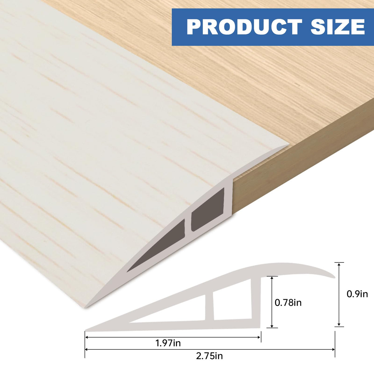 Vinyl Door Threshold Flooring Transition Strip Self Adhesive Carpet Edging Strip for Laminate Doorway Edge Threshold from 3 (10 Foot)