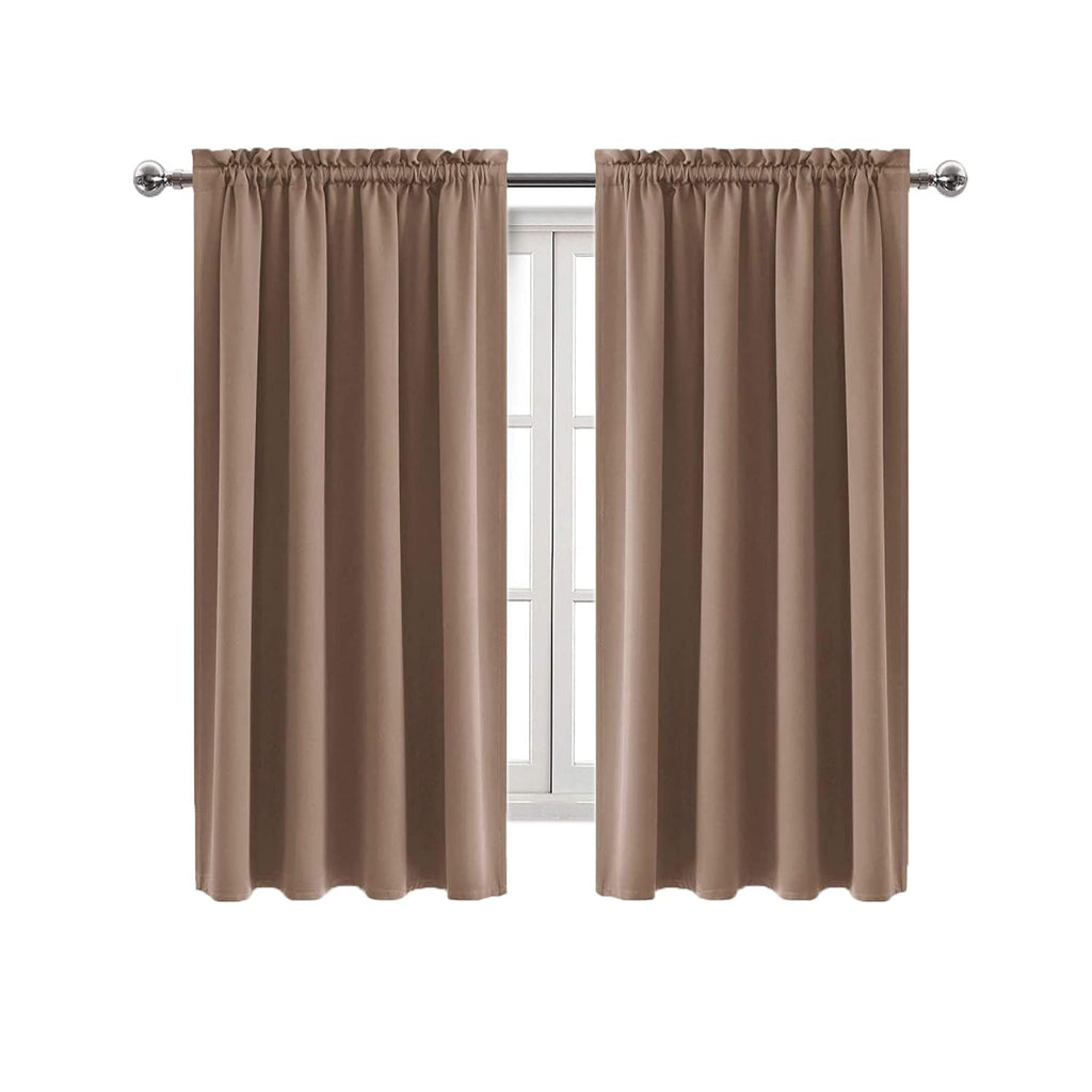 Blackout Curtains for Bedroom Living Room 42 x 63 Inch Long Khaki