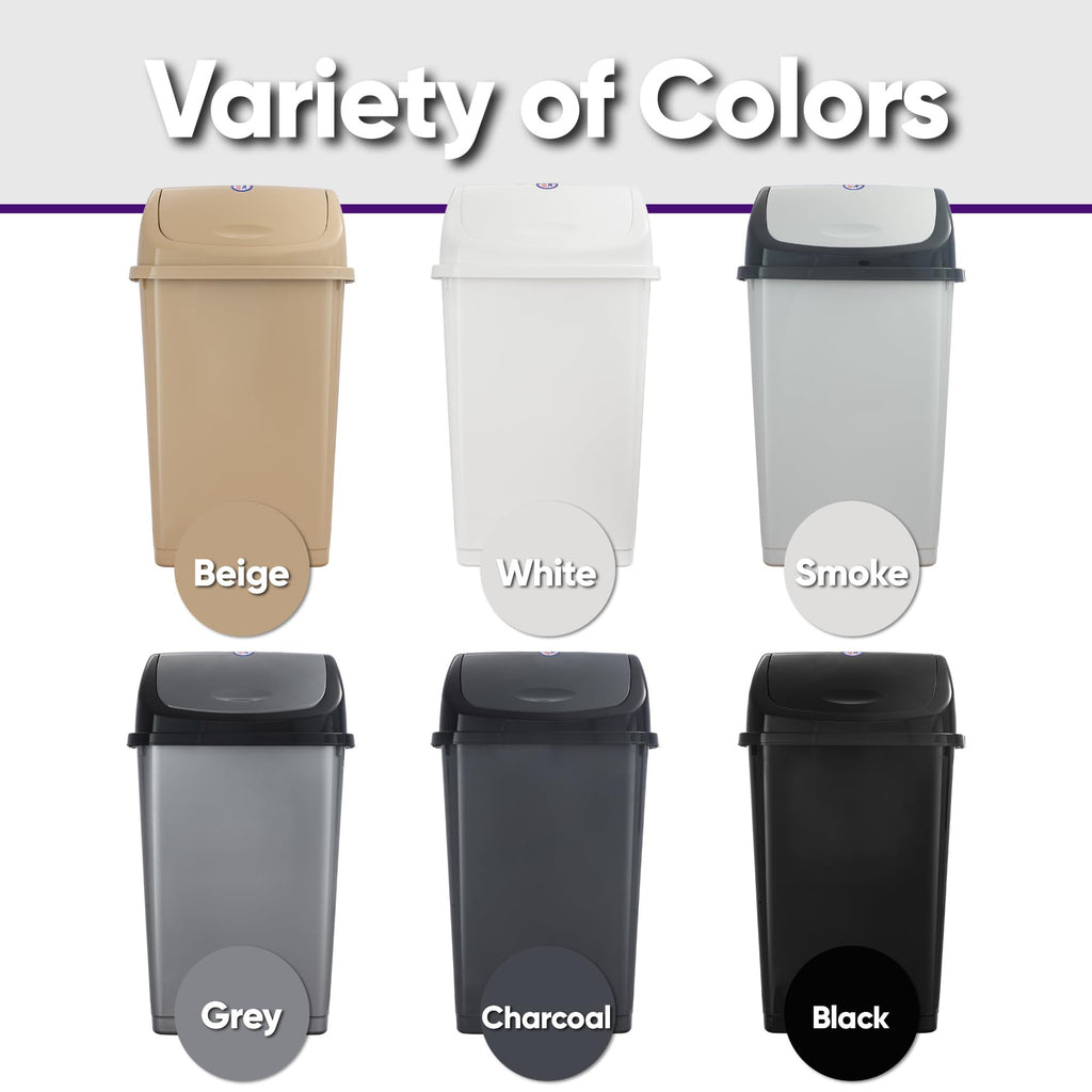 Kitchen Trash Can 13 Gallon with Swing Lid (2 Count)