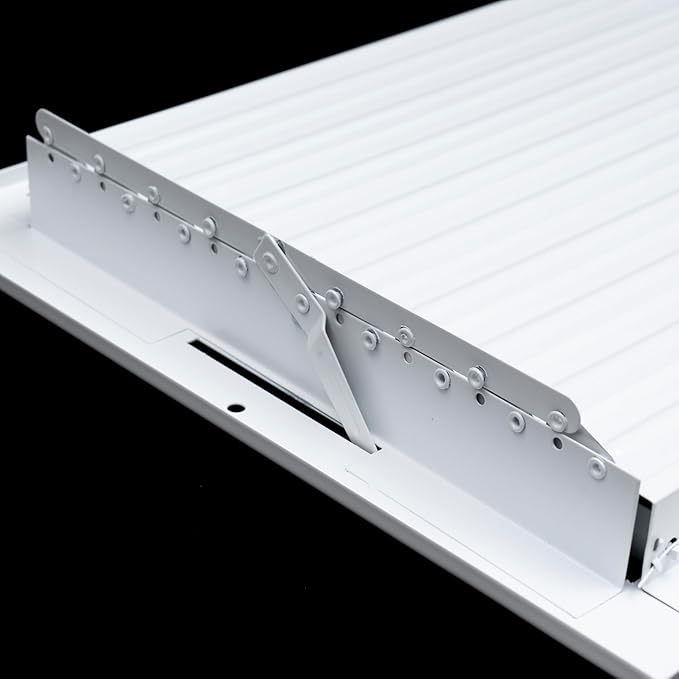 Fits 12x4 Duct Opening Steel Adjustable Air Supply Grille by Handua | Register Vent Cover Grill for Sidewall and Ceiling | White | Outer Dimensions: 13.75" X 5.75"