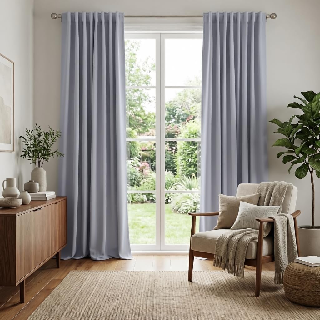 Blackout Curtains for Bedroom Living Room 84 inches Long (2 Count)