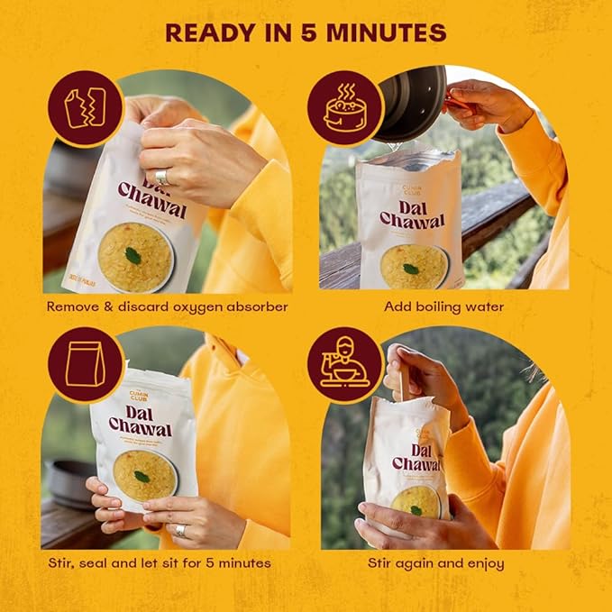 Cumin Club Indian Meals | Freeze Dried Backpacking & Camping Food | Gluten Free | High Protein | Pack of 10 | Authentic Flavors for Outdoor Adventures | Ready to Eat & Easy Prep