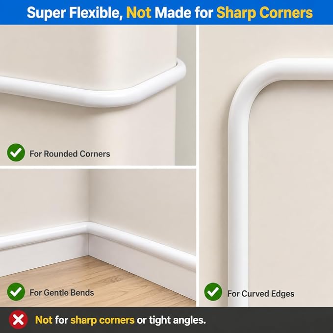 Cord Hider Raceway Kit, 78 inch Wall Cable Hider for 1-2 Cable, Silicone Material Hiding Wall Mount TV Powers Cords in Home Office, W0.75 H0.5in White