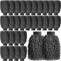 24 Pack Car Wash Mitts Bulk Microfiber Wash Mitts, Grey