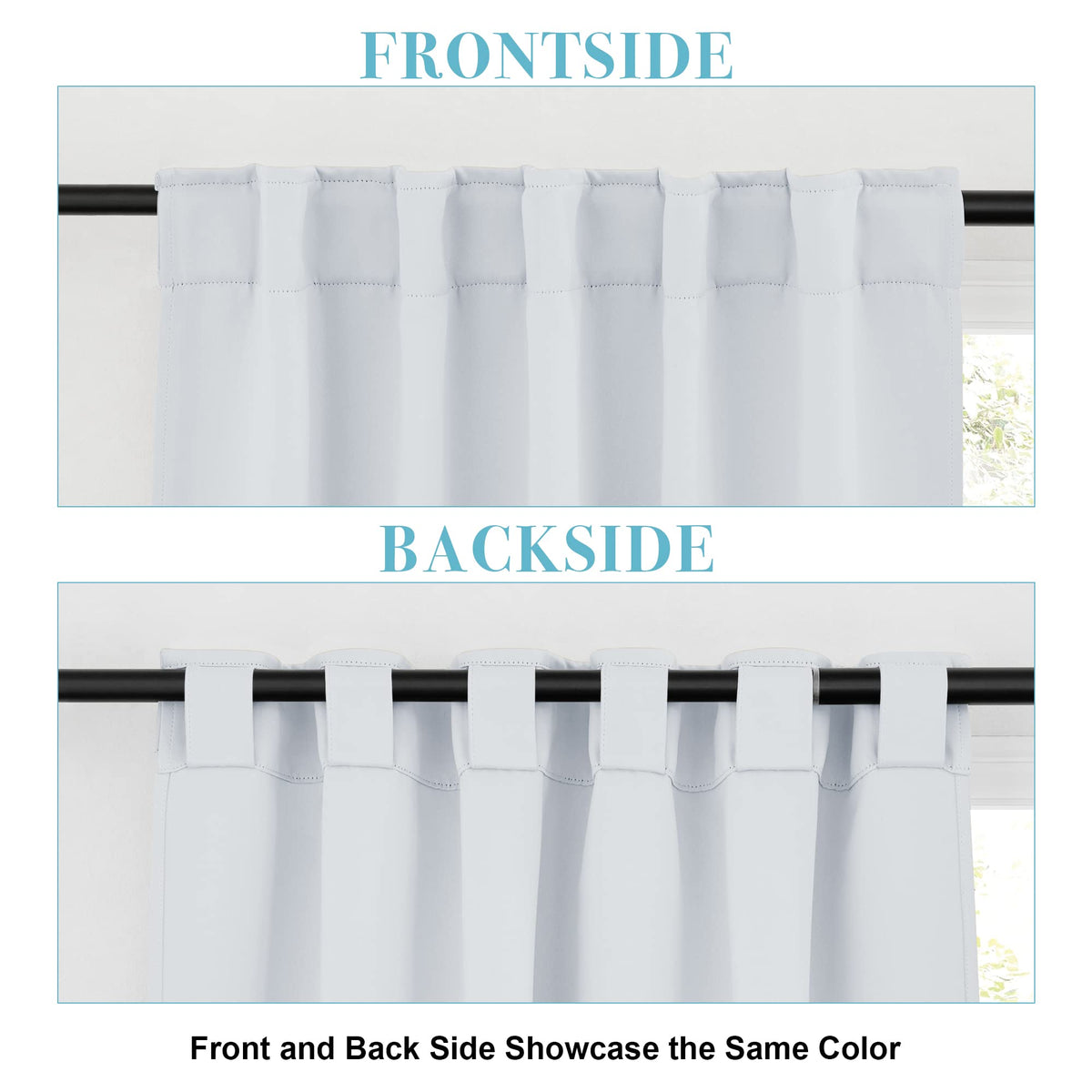 Blackout Curtains 72 inches Long for Bedroom (2 Count)