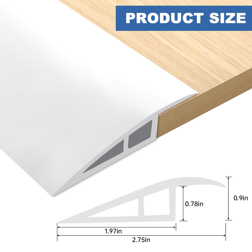 Vinyl Floor Transition Strip Self Adhesive Door Threshold Strip (6.6 Foot)