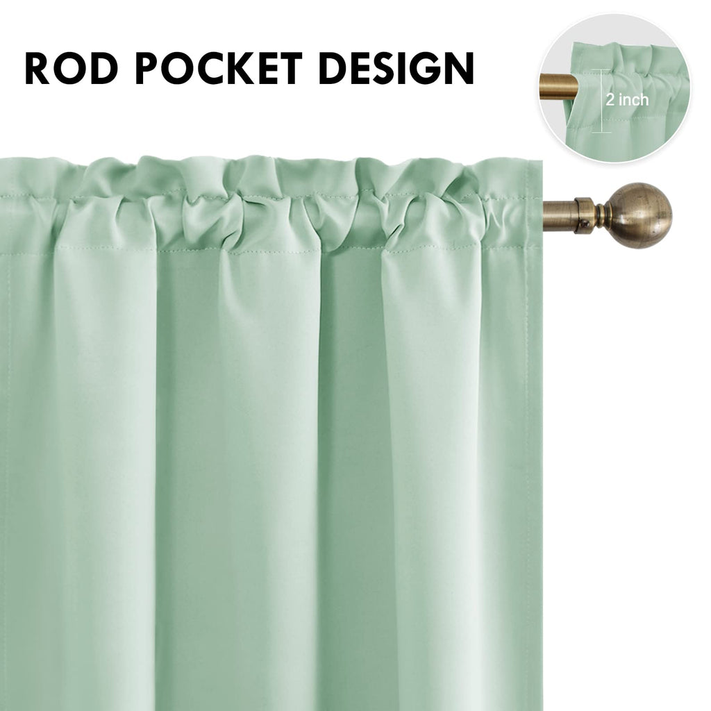 Blackout Curtains for Bedroom Living Room 38 x 63 Inch Long 2 Panels (2 Count)