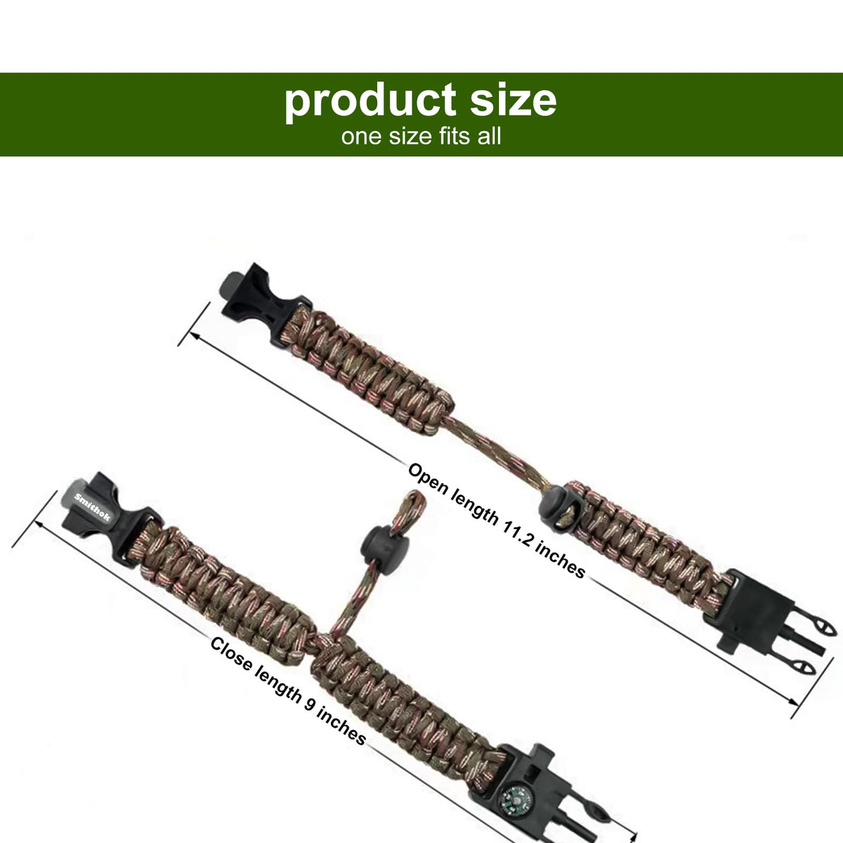 Smithok Paracord Bracelet - Adjustable