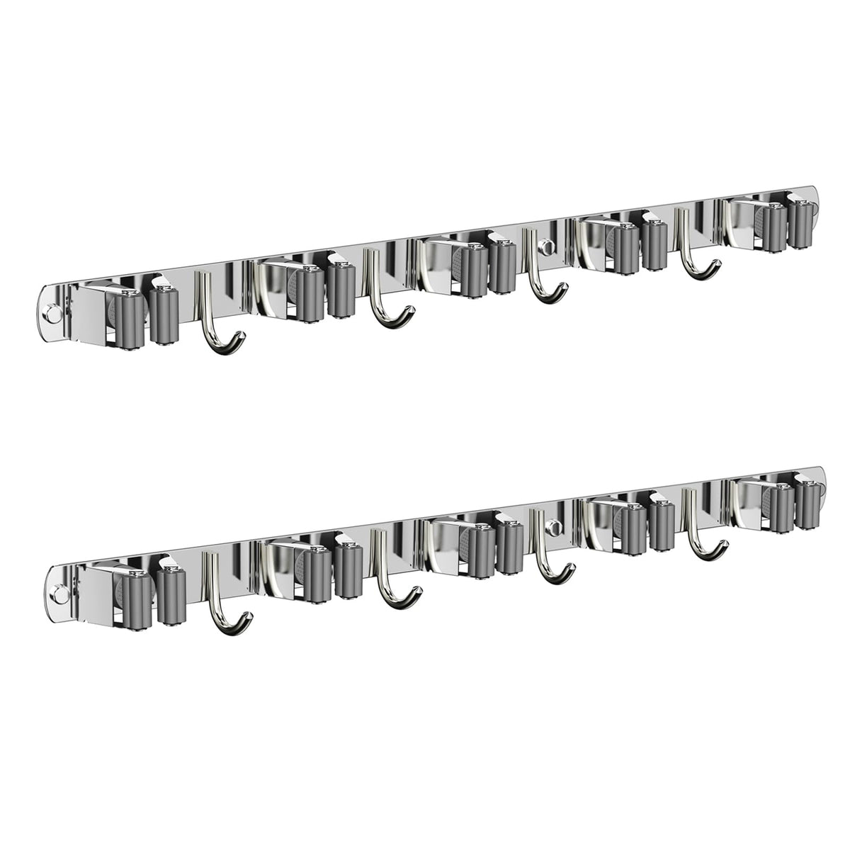 2 Pack Mop and Broom Holder Wall Mount (2 Count)