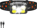 Headlamp Rechargeable LED, 400 Lumens with Red & White Light, 8 Modes, USB-C Charging, IPX4 Waterproof, for Running, Hiking, Fishing, and Camping