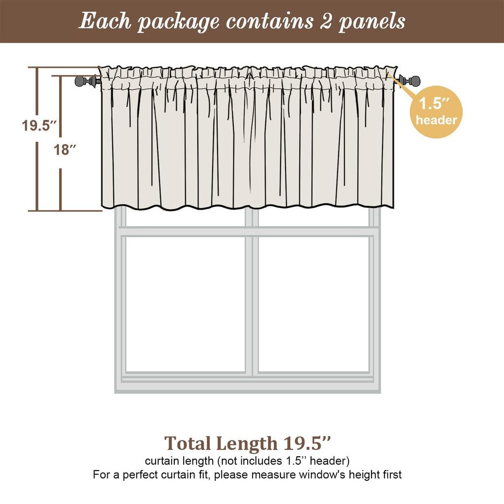 Sheer Valances for Windows 2 Pack (2 Count)