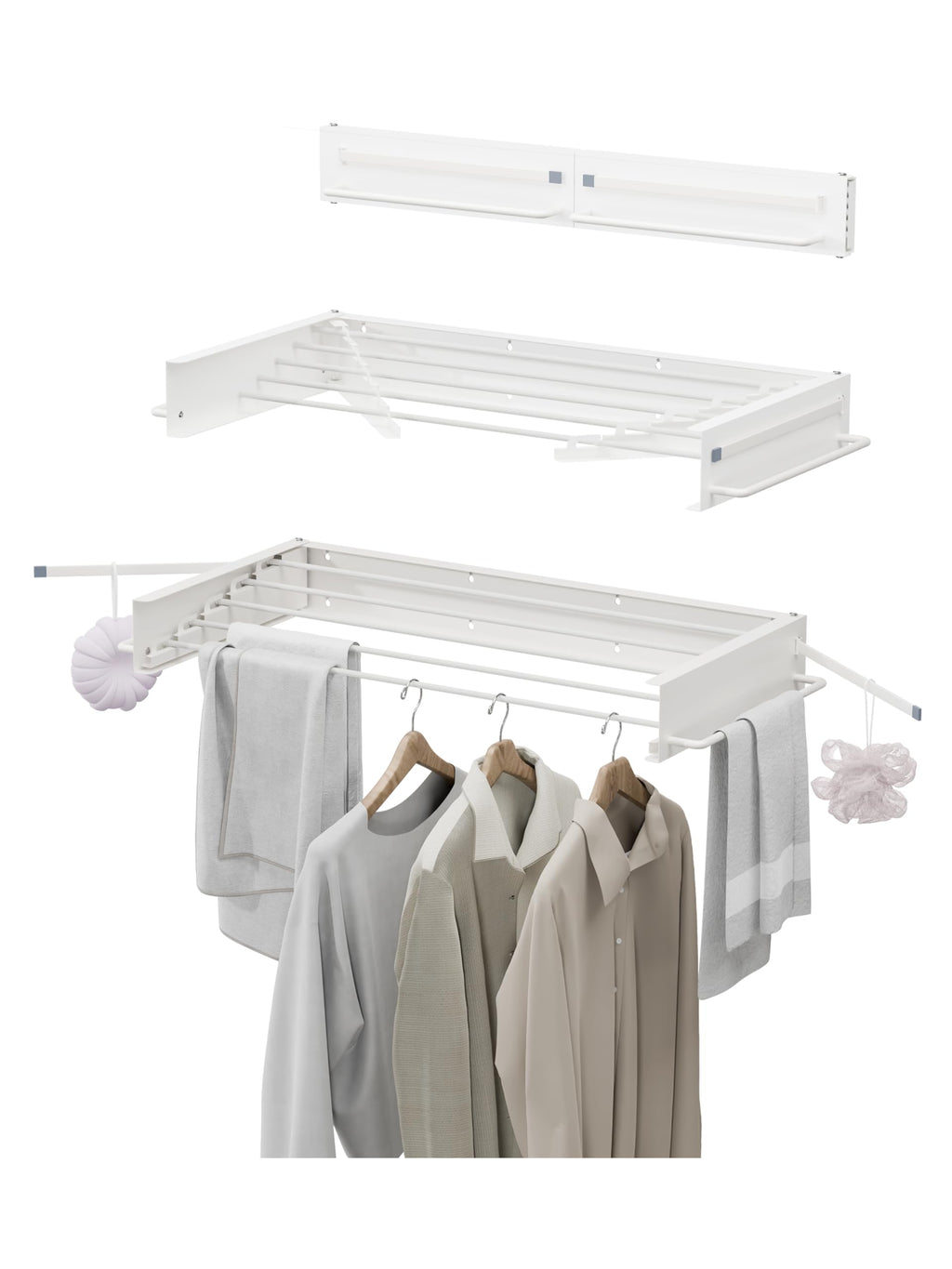 Wall Mounted Clothes Drying Rack