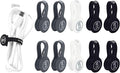 SUNFICON 10 Pack Earbuds Cords Organizers Magnetic Cable Clips Organizers Bookmark Clips Whiteboard Noticeboard Fridge Magnets USB Cable Manager Keeper for Home Kitchen Office School,Gray White Black