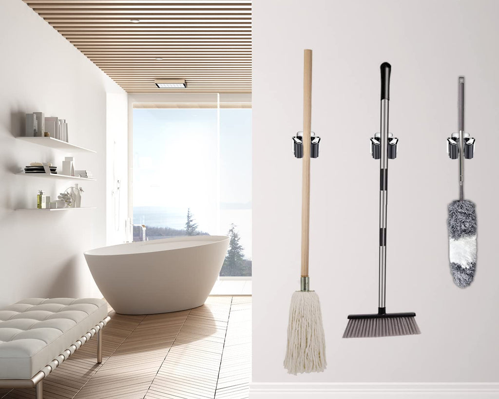 25 Pack Broom Holder Wall Mount