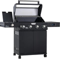 Monument Grills Denali 425, Smart Liquid Propane Gas Grill 4+1 Burner BBQ Grill with Side Burner, Black