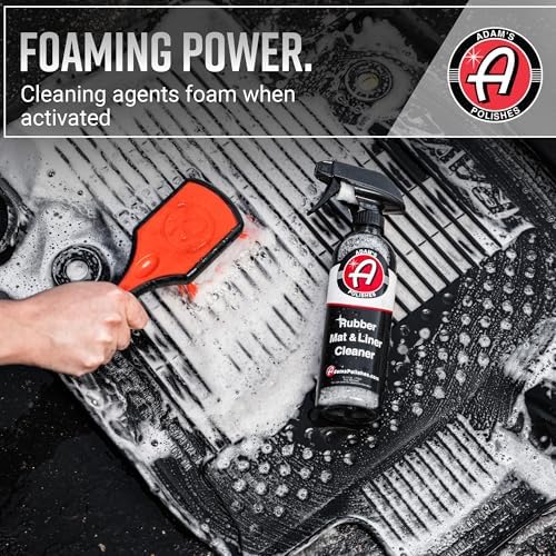 Adam's Rubber Mat & Liner Cleaner 16oz - Floor Mat Cleaner Restores Rubber, Plastic & Vinyl Mats For Car Detailing, Alos Works On Truck Bed Cargo Liners, Trunk Mat Accessories & More