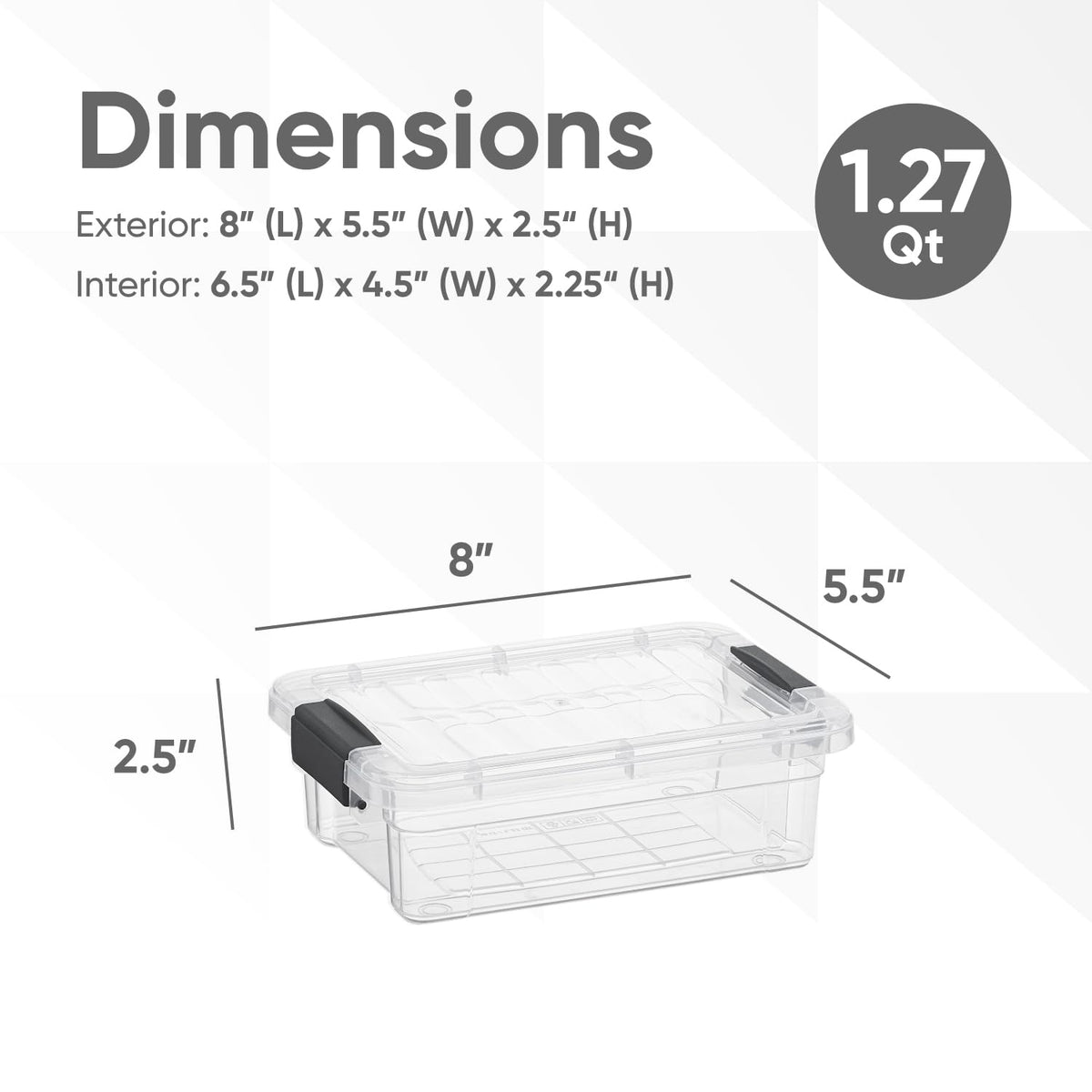 Clear Storage Boxes with Lids (6 Count)