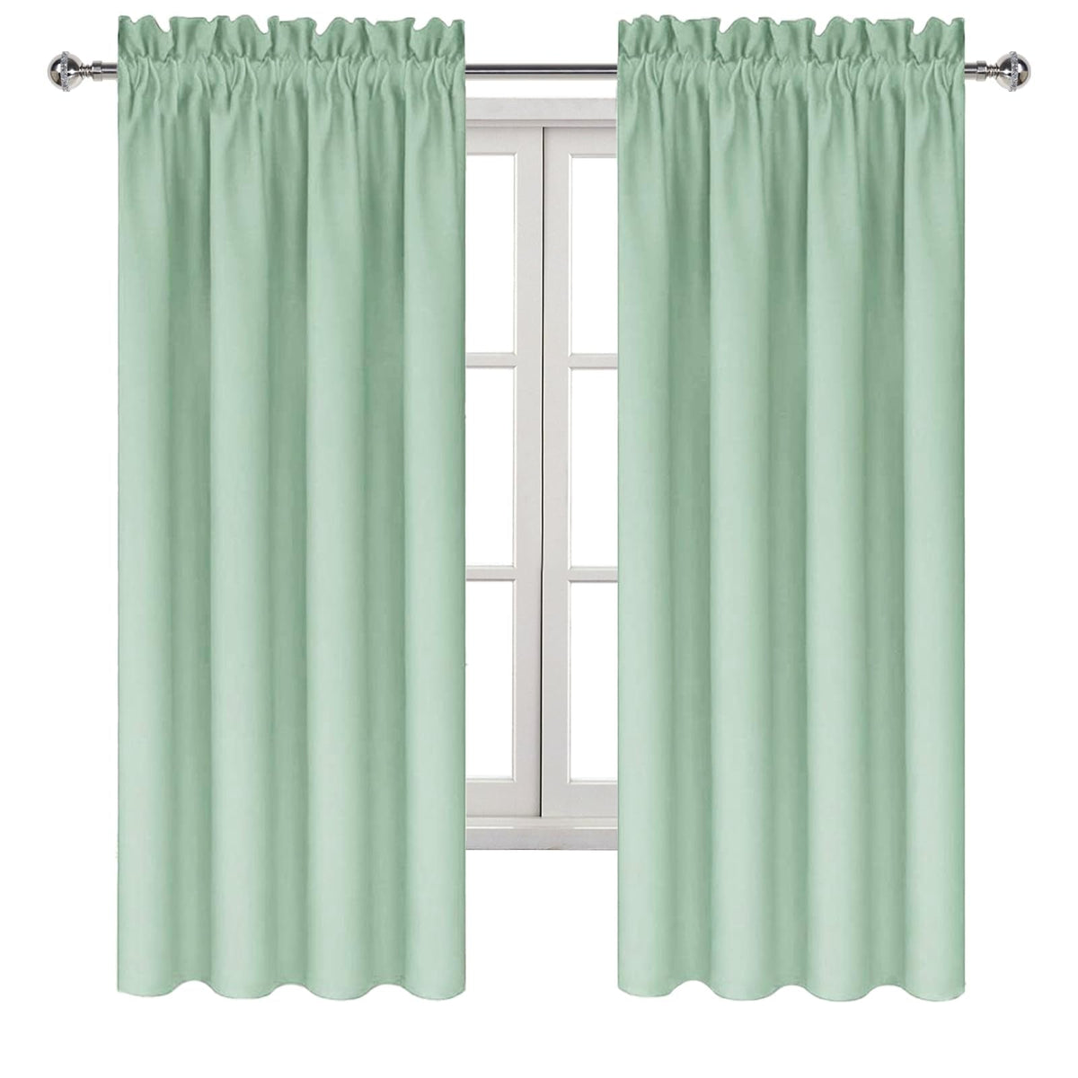 Blackout Curtains for Bedroom Living Room 38 x 63 Inch Long 2 Panels (2 Count)