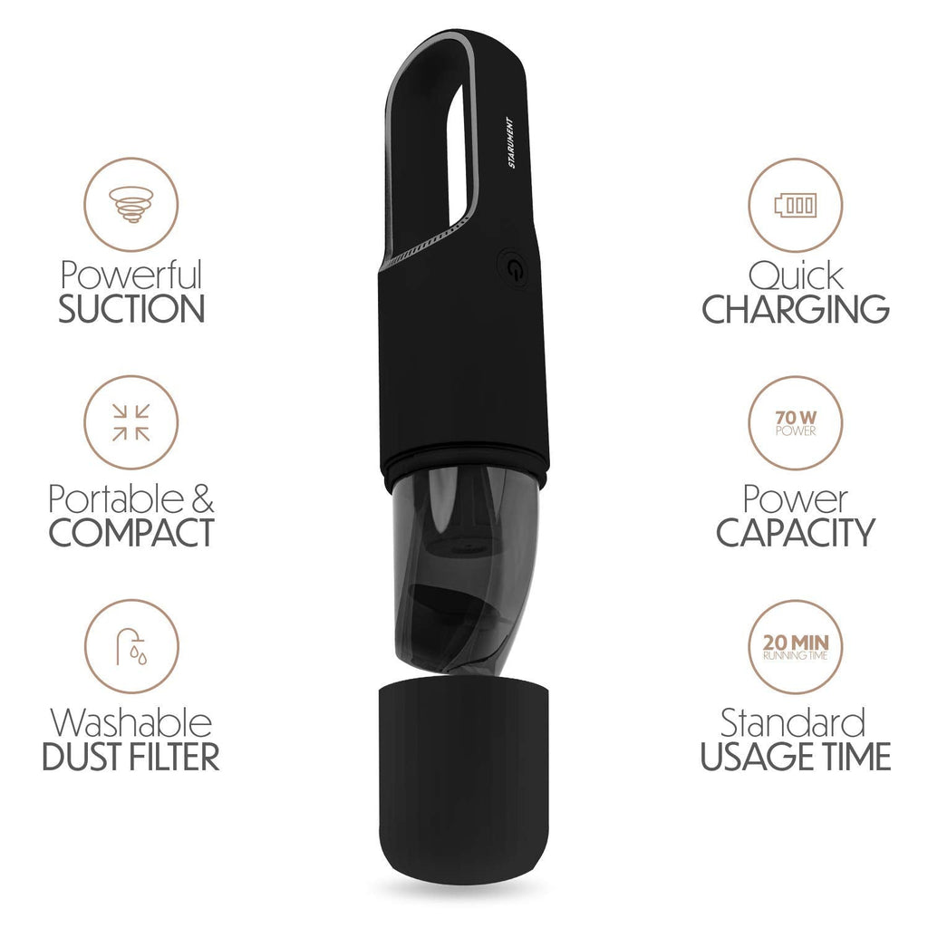 Portable Hand Vacuum Cleaner Handheld Cordless Cleaner for Dust Pet Hair Dirt Home Car Interior Lightweight
