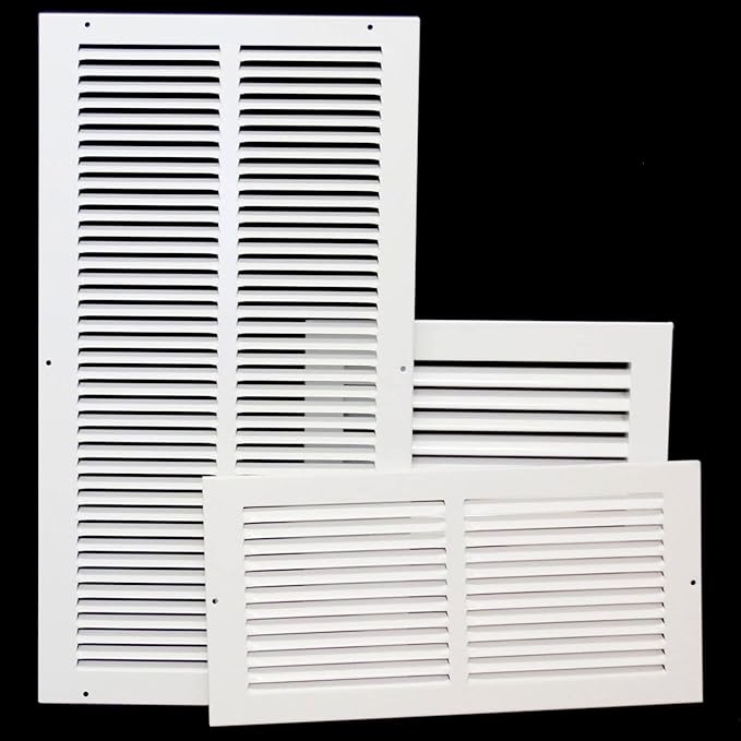 HVAC Premium 12" X 10" Adjustable AIR Supply Diffuser - HVAC Vent Cover Sidewall or Ceiling - Grille Register - High Airflow - White [Outer Dimensions: 13.75" w X 11.75" h]