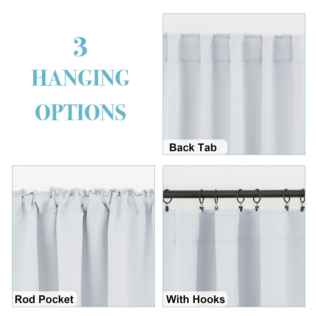 Blackout Curtains 72 inches Long for Bedroom (2 Count)
