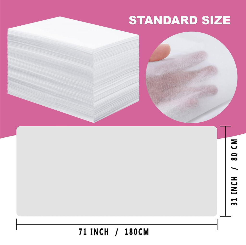 600 Pcs Disposable Bed Sheets for Massage Table 31" x 71" Massage Table Sheet Soft Non Woven Bed Cover Breathable for SPA Massage Beauty Tattoos (600 Count)