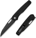 CIVIVI Guile Pocket Knife, Folding Knife for EDC, 3.25" Swedish 14C28N Blade G10 Handle with Reversible Deep-Carry Clip C24062B-1 (Black)