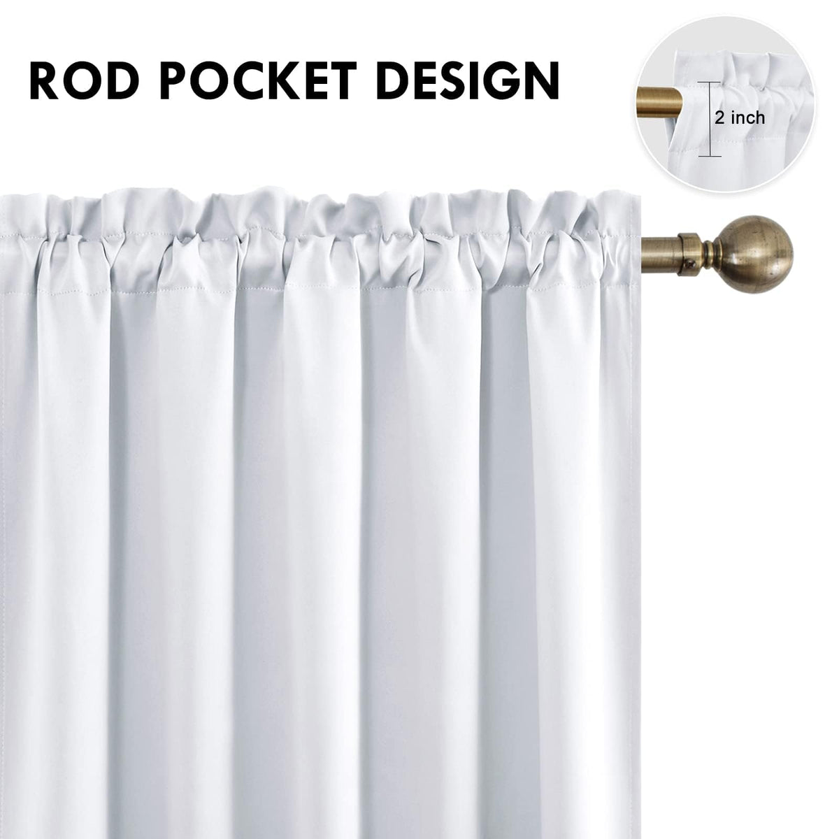 Wide Blackout Curtains for Living Room 70 x 84 Inch Long 2 Panels