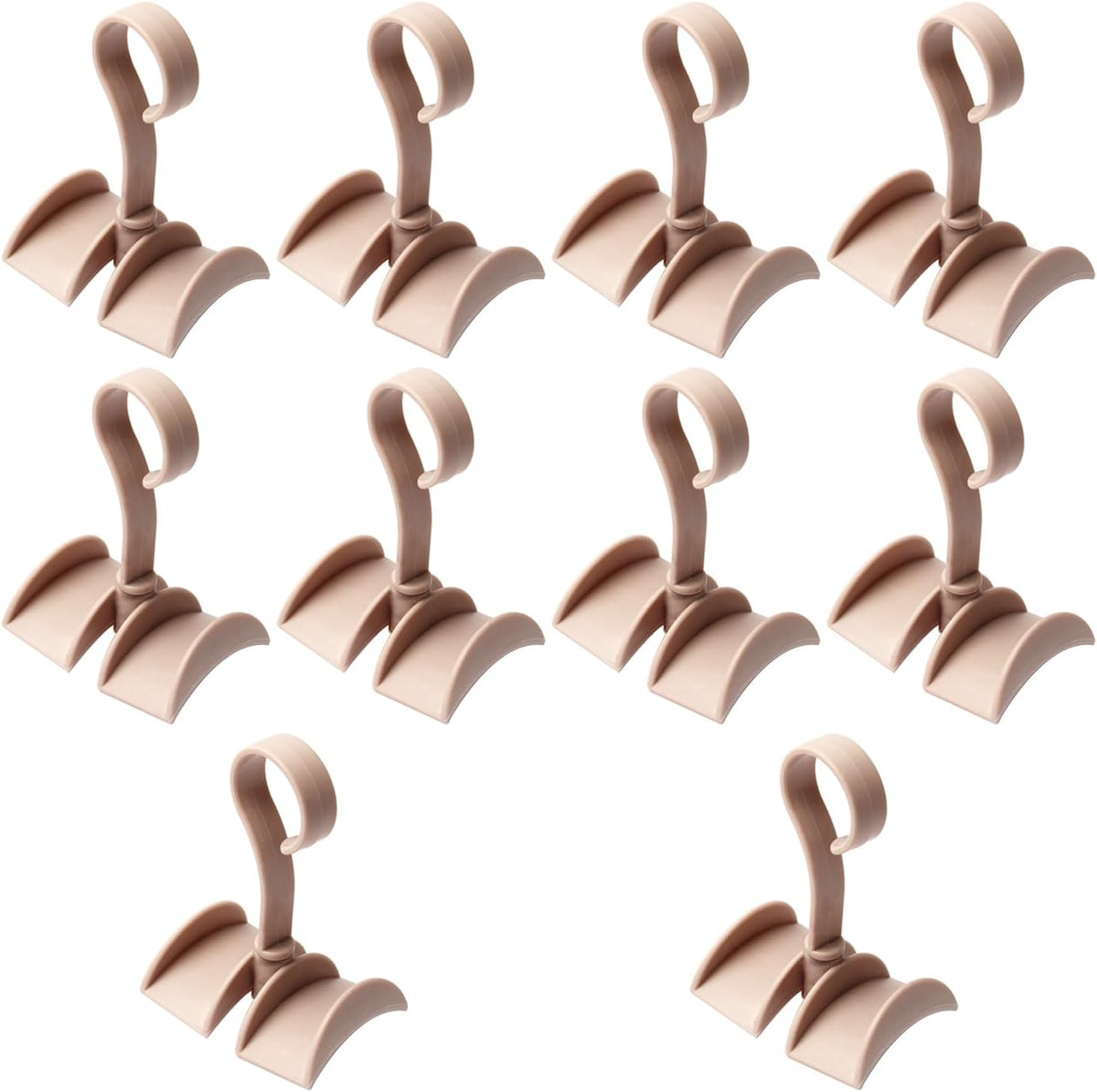 Rotating Belt Hanger 360°Rotatable Organizer 4 Hangers for Drying Towels Bras Clothes Gloves Plastic Laundry Sock Drying Hanger Pink 10Pcs