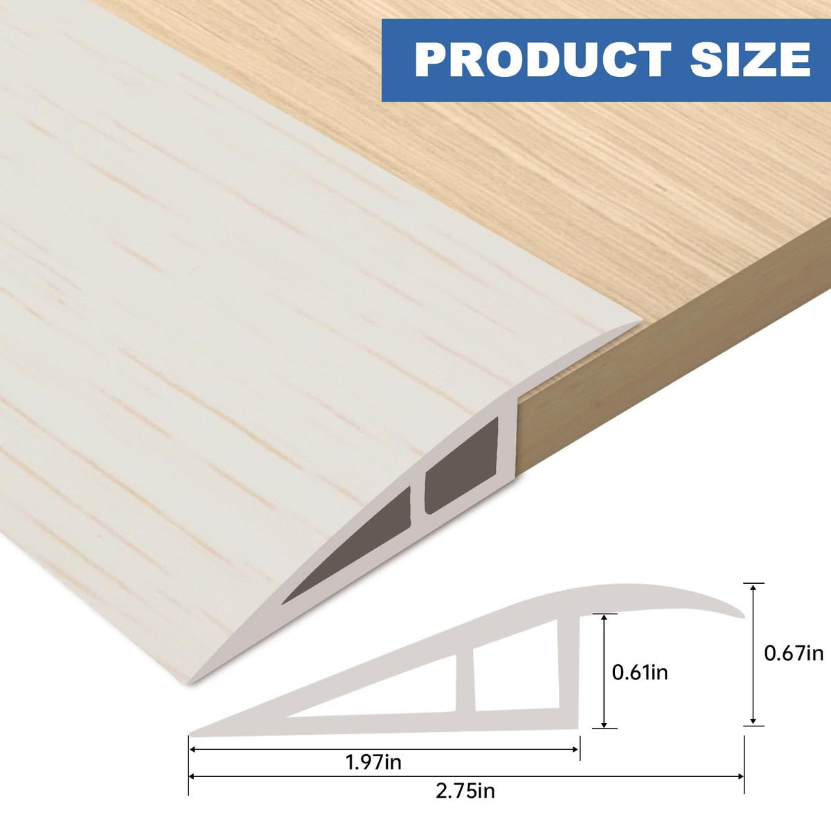 Vinyl Door Threshold Flooring Transition Strip Self Adhesive Carpet Edging Strip for Laminate Doorway Edge Threshold from 2 (10 Foot)