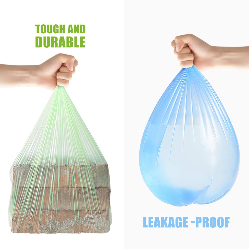 4 Gallon 330 Counts Colorful Small Trash Bags 3.8 Gal 4 Gal 4+ Gal fit 15 liter Garbage Bags by Teivio