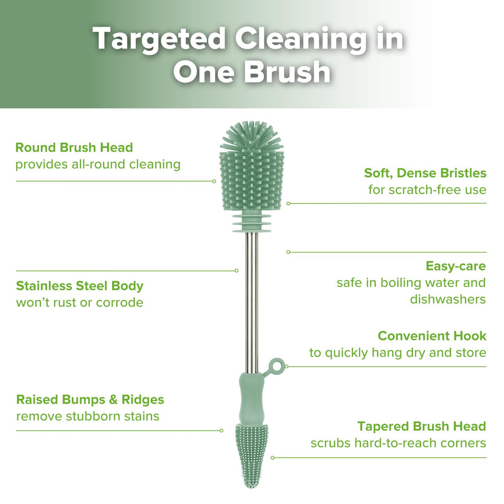 Silicone Cleaning Brush for Baby Bottles and Crevices