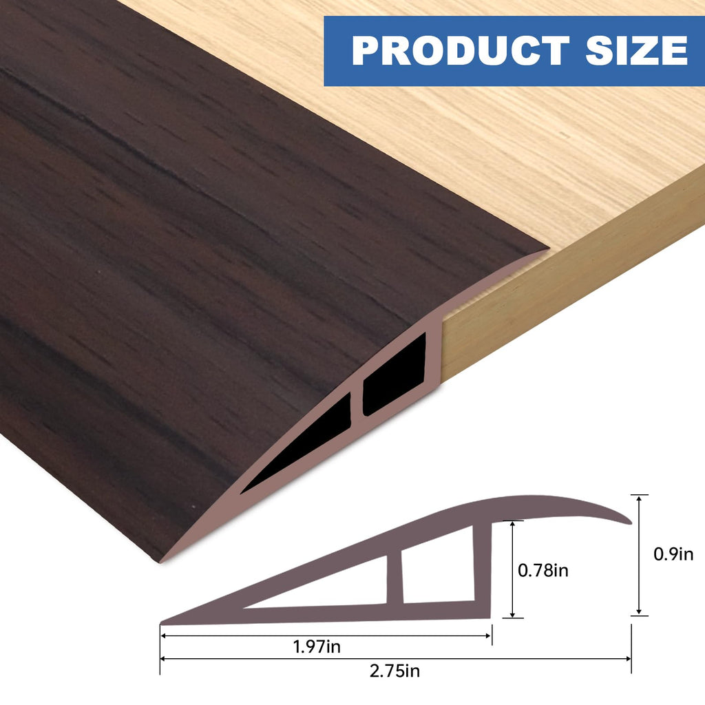 Vinyl Floor Transition Strip Self Adhesive Door Threshold Strip (6.6 Foot)