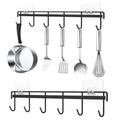 Adhesive Kitchen Hooks Utensil Hanger Holder Hanging Rack 2 Pack