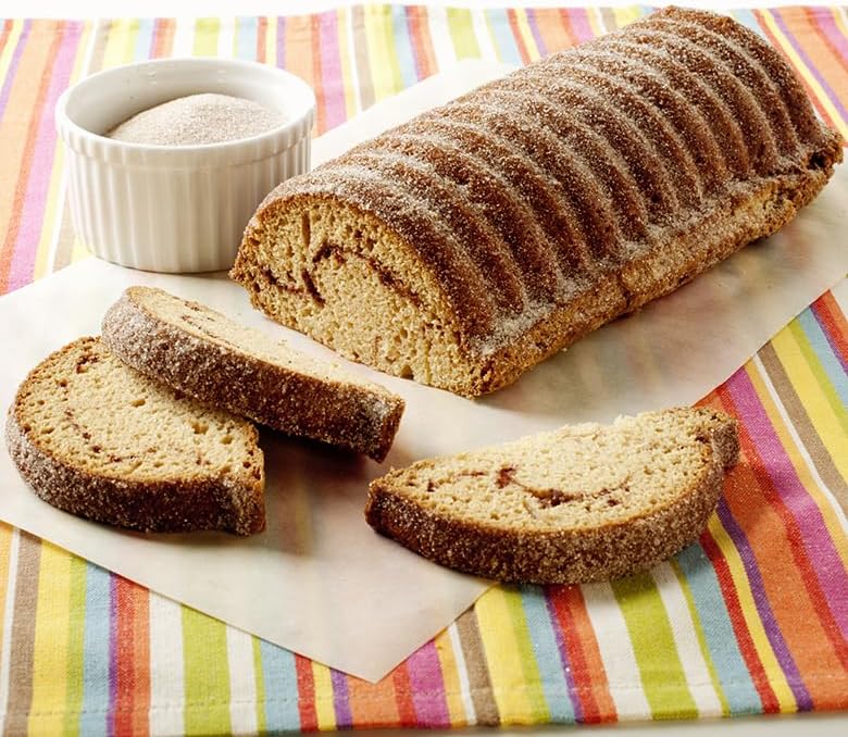 Nordic Ware Formed Cinnamon Bread and Almond Loaf Pan, 4 Cup, Golden Hour