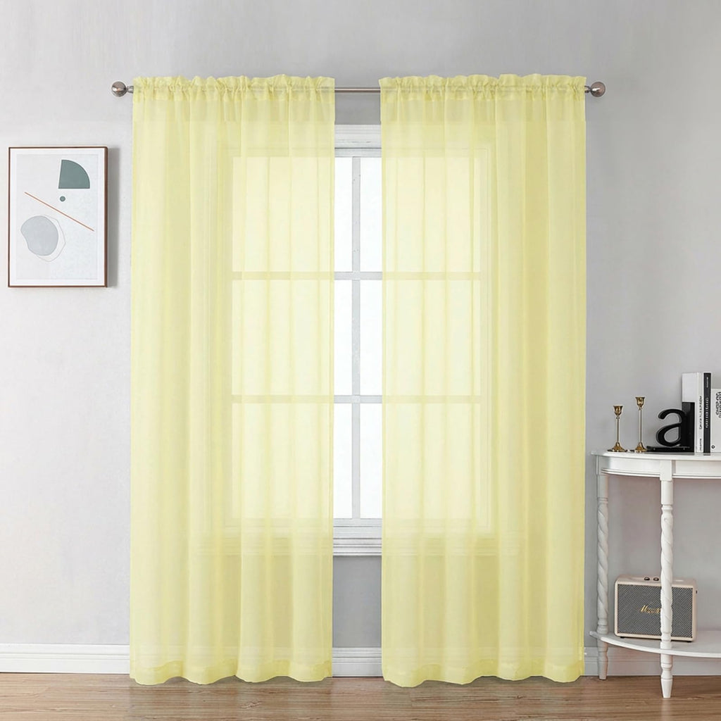 Sheer Curtains 72 Inch Length 2 Panels (2 Count)
