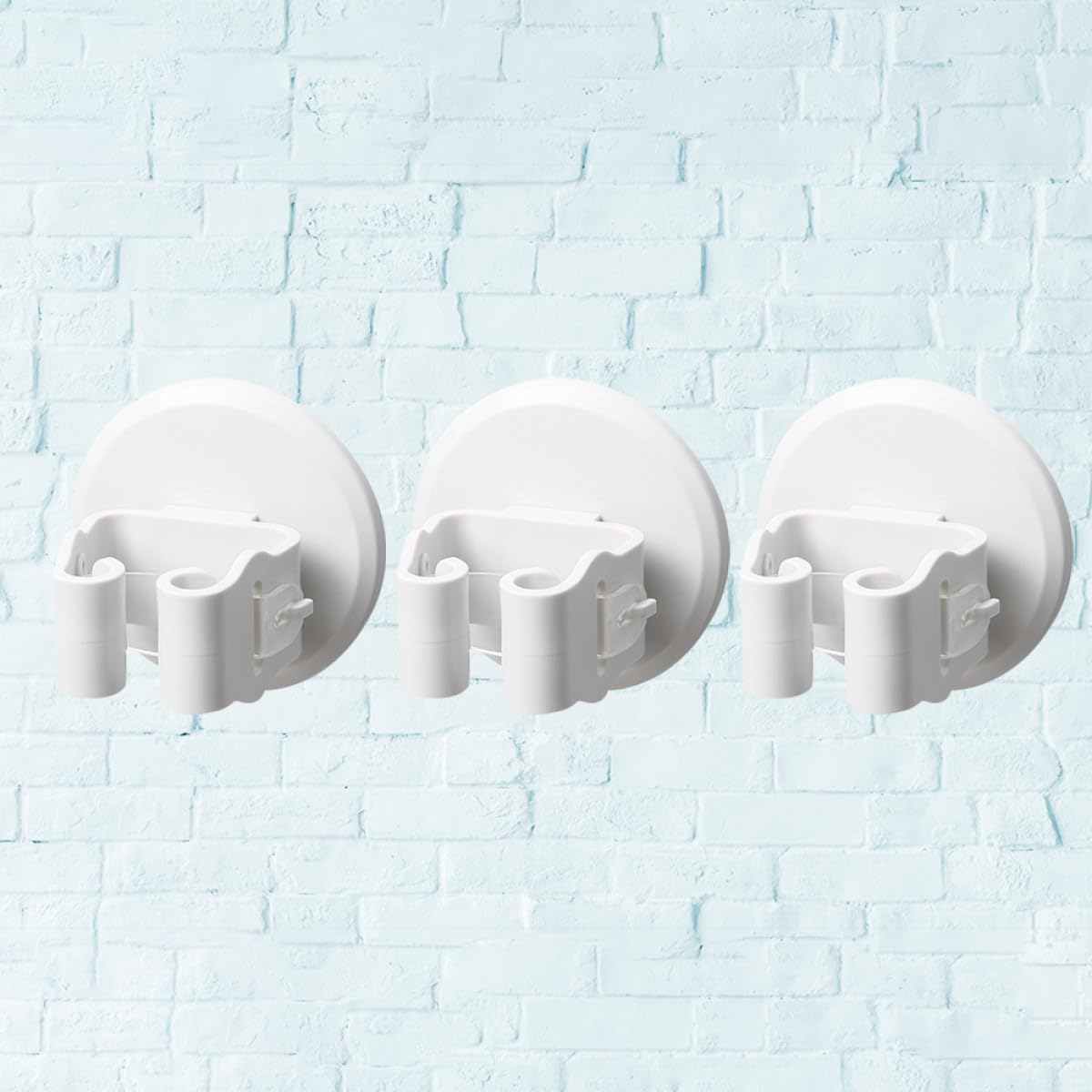 3pcs Wall mounted Suction Cup Mop and Broom Holder Clips