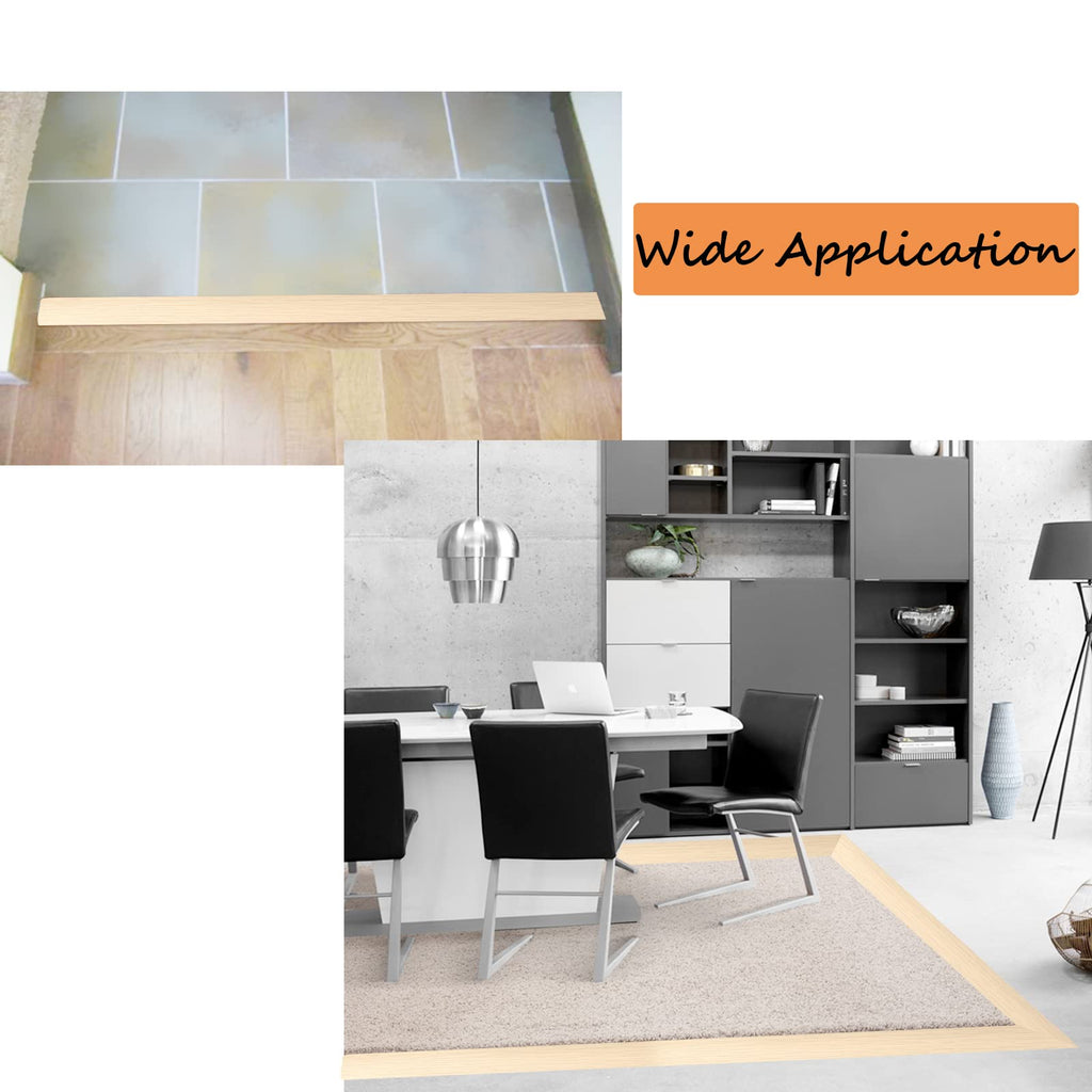 Floor Transition Strip & Self Adhesive Floor Vinyl Floor Edge Trim Laminate Floor Gap Covering Joining Strip (118 Foot)